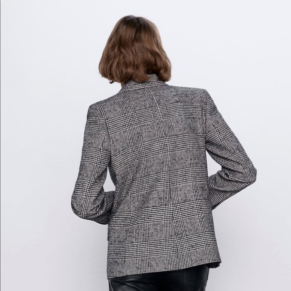 SOLD Zara Plaid Double Breasted Jacket - Picture 2 of 5